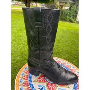 Vintage Johnston & Murphy Ruidoso Collection Mens 10 NARROW Western Cowboy Boots